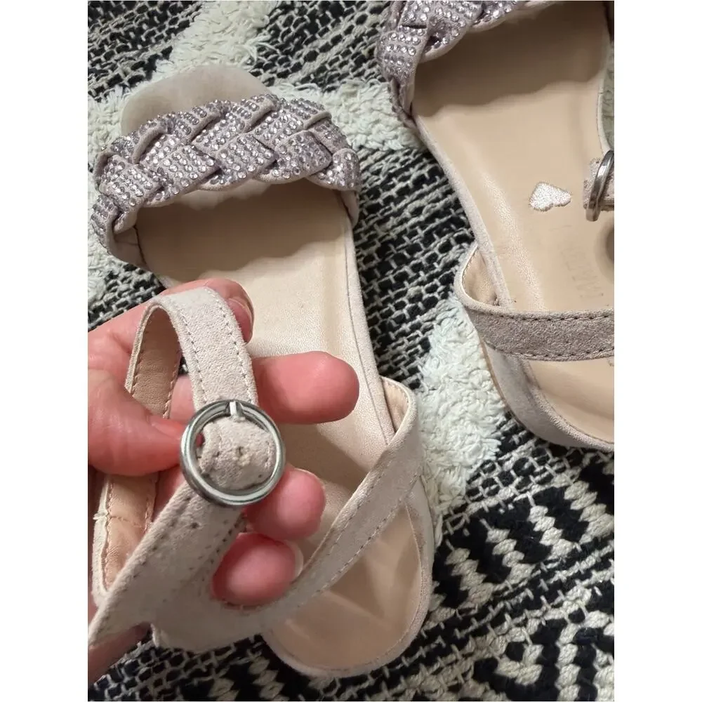 Steve Madden Braided Ankle-Strap Sandals in Blush girls size 1